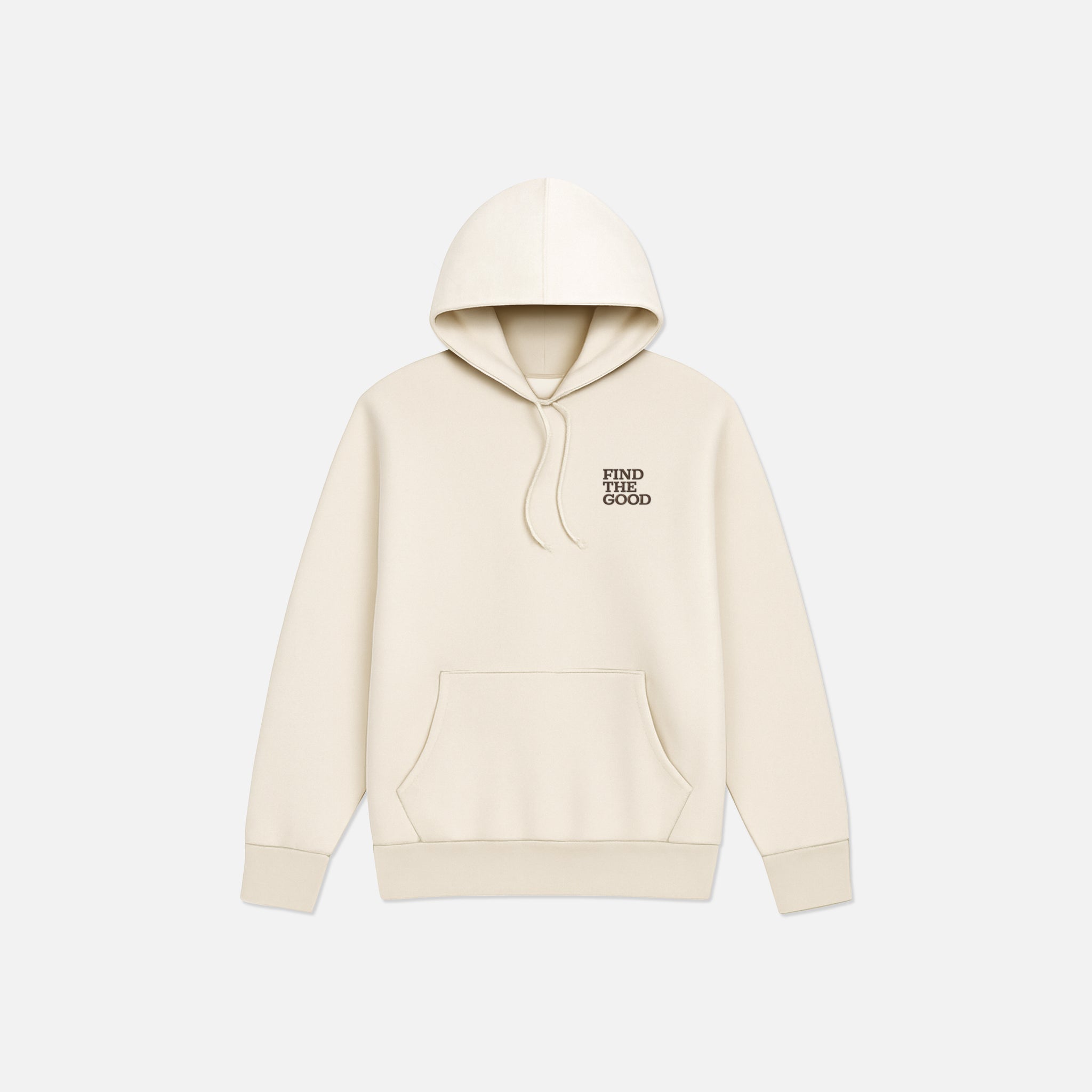 3 Simple Words Embroidered Hoodie - Cream – Find The Good Brand