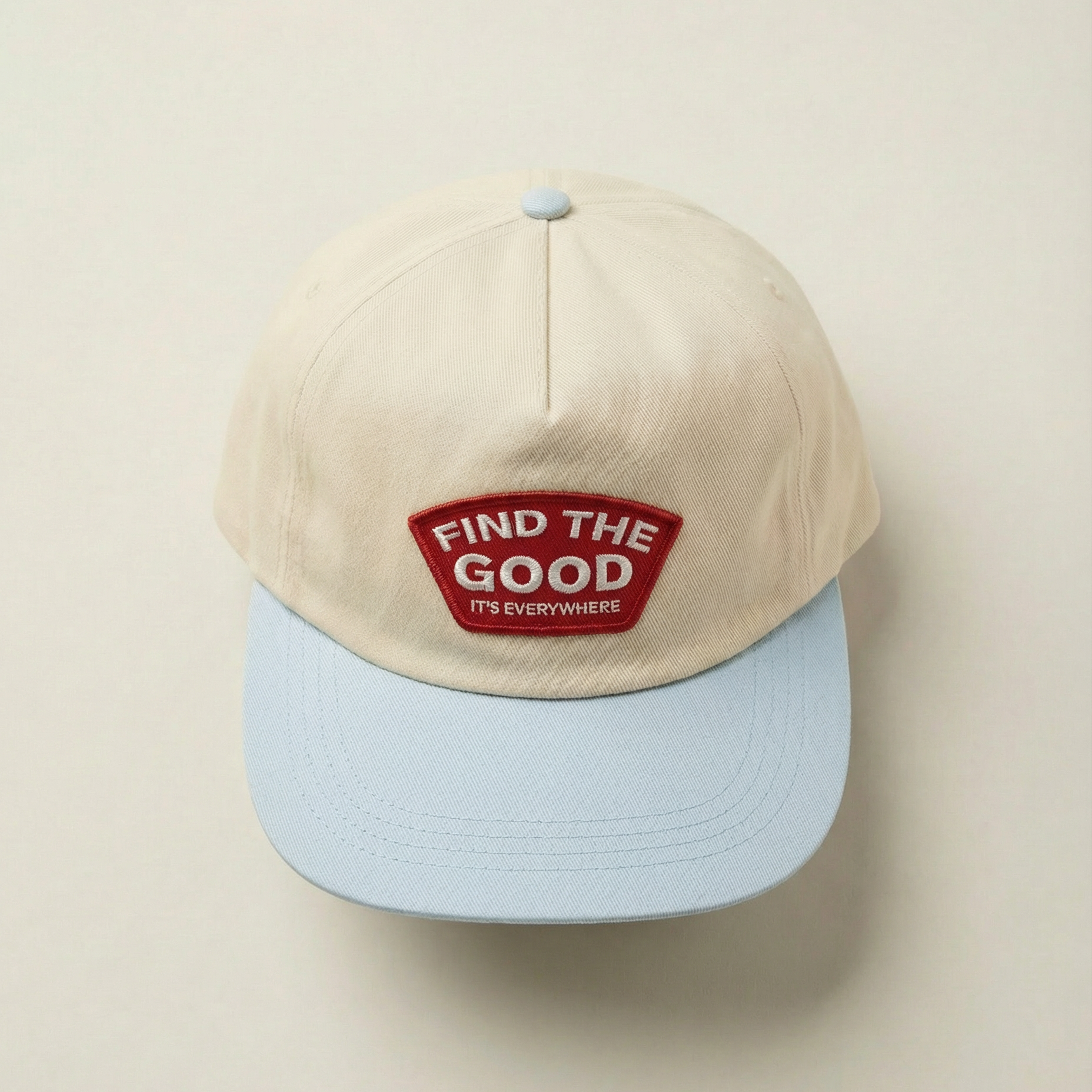 Vintage 5 Panel Patch Hat - Blue/Red – Find The Good Brand