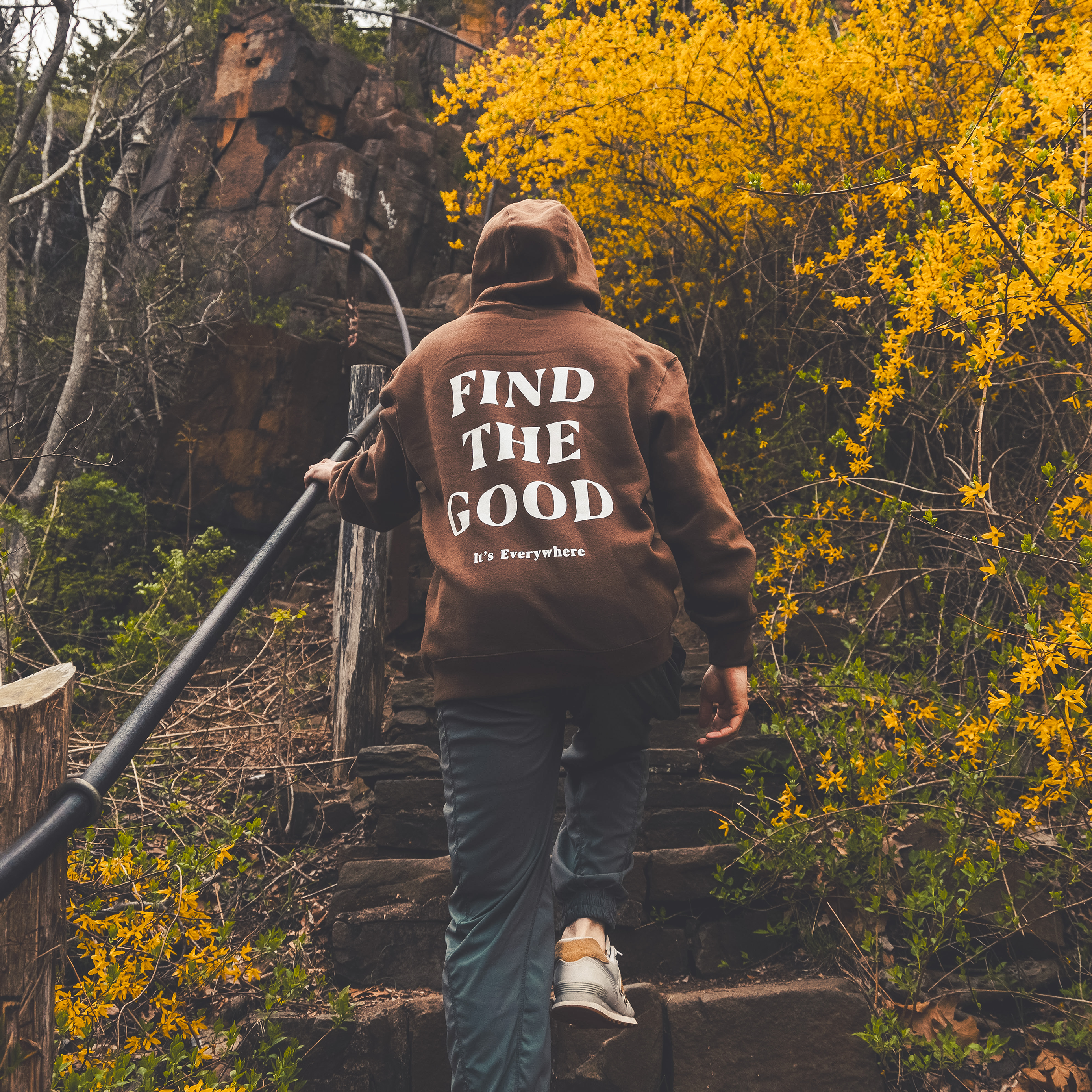 3 Simple Words Embroidered Hoodie Chocolate Find The Good Brand